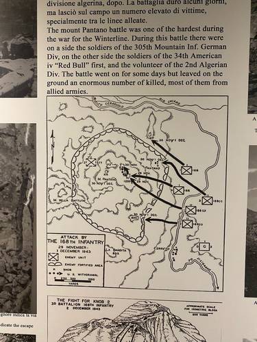 A map showing the attack plan by the 168th Infantry on Mt. Pantano, Nov 29 - Dec 4, 1943. This is where my father earned the Silver Star for "gallantry-in-action," an unusual combat commendation for an unarmed Medical Officer. 