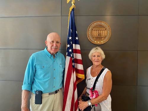 My brother, Jack, and I at the Sicily to Rome American Cemetery and Memorial. We were very impressed and moved by this site and its tribute to fallen American soldiers during the brutal Italian campaign. This memorial/cemetery was dedicated July 30, 1956.