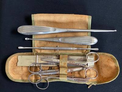Field surgical tools that Ludwick carried in his musette bag (knapsack).