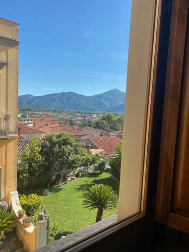 Views from my hotel room's windows in Venafro.