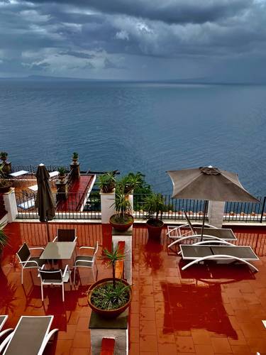 Spectacular views from my room at La Tonnarella Hotel.