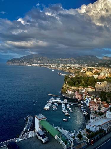 Beautiful view of the Tyrrhenian Sea from the Hotel Minerva terrace.