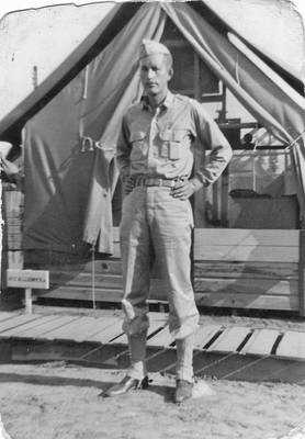 1942: 1st Lieutenant Arthur L. Ludwick, Camp Claiborne, Louisiana.