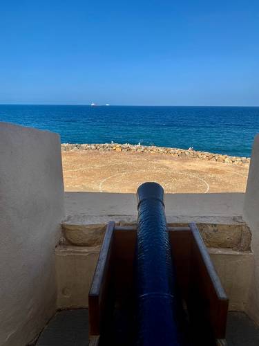 Canons poised to defend the city of Algiers.