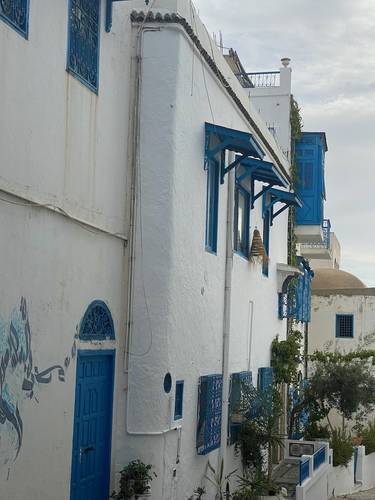 The Baron helped establish a decree requiring all buildings to match.  