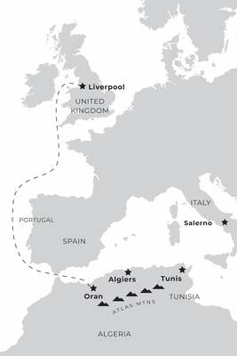 Dec 1942: Map of the Empress of Australia’s sailing route from Liverpool, England to Oran, Algeria for Operation TORCH. Not to scale.