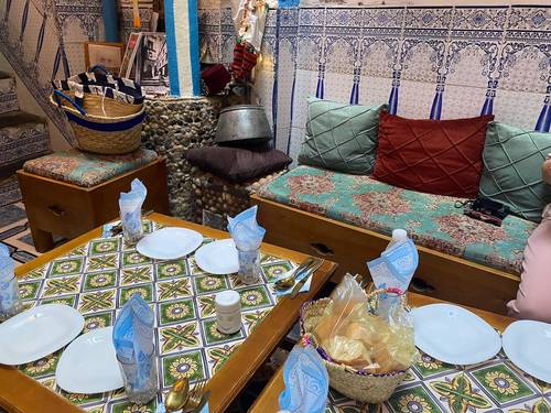 Lunch in a Casbah home.