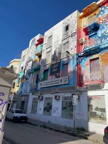 Typical street in Tunis.