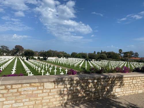 Gazing out over the thousands of graves so perfectly aligned and tended to, was humbling. Walking amidst these deceased soldiers’ marble headstones, who made the ultimate sacrifice for their country, I felt a profound sense of reverence, honor, and of course, sadness.