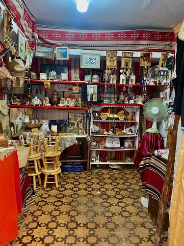 Many small shops and artisans along the way. No credit cards are accepted in North Africa - only cash.