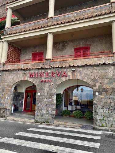 The Hotel Minerva in Sorrento, Italy, site of the 34th Infantry Division's officers' "rest camp" in December 1943 after being in combat for over 75 days..