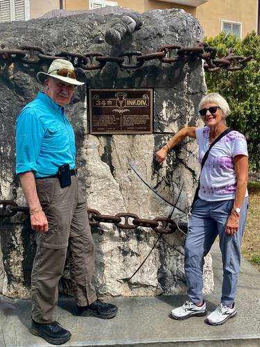 On the way from S'ant Angelo d'Alife to Piedimonte, we stopped to see the 34th "Red Bulls" Infantry Division commemorative plaque in Alife, Italy.