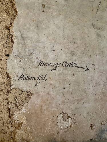 The writings on the walls of the old stone winery, were made by my father's 168th Regiment.