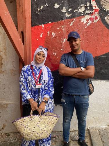 Tourists who visit the Casbah, must be accompanied by an armed government “escort.” Here’s Luna with ours.