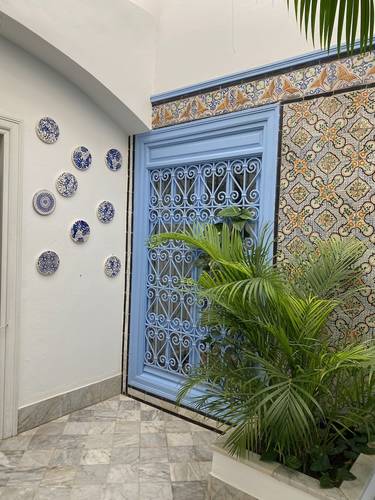 The blue and white in our lovely hotel.