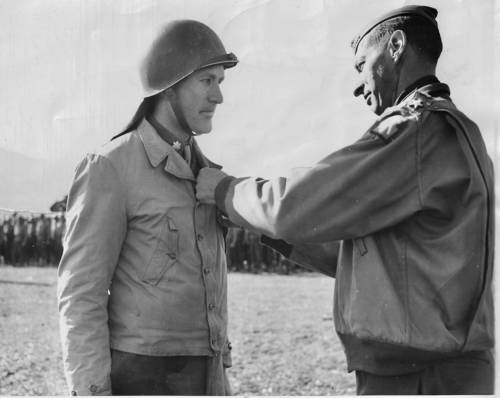 14 March 1944:  Major Arthur L. Ludwick Jr, M.D. of Waterloo, IA, is decorated with the Silver Star by Lt. Gen. Mark W. Clark in a ceremony at Fifth Army Headquarters in Benevento, Italy. A member of the 34th Infantry Division, Major Ludwick was honored for his "gallantry-in-action" at Mt. Pantano, Italy, having treated and evacuated wounded soldiers, under heavy enemy fire. See full Silver Star commendation narrative in my book, A DOCTOR'S WAR.