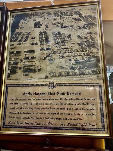 A newpaper article about the bombing of the 95th Evacuation Tent Hospital in Anzio where Lt. Marjorie Morrow was killed..